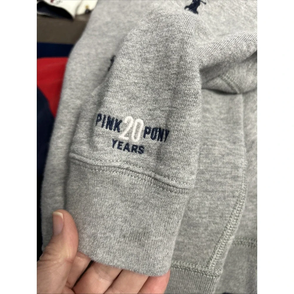 Kids RARE Ralph Lauren Pink Pony Club 20 Years Cotton-Blend Hoodie Sm 8 Fleece